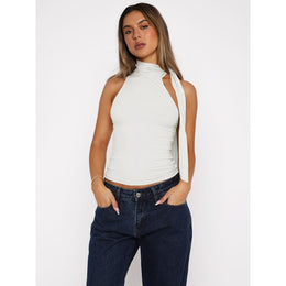 Women Solid Tank Crop Top