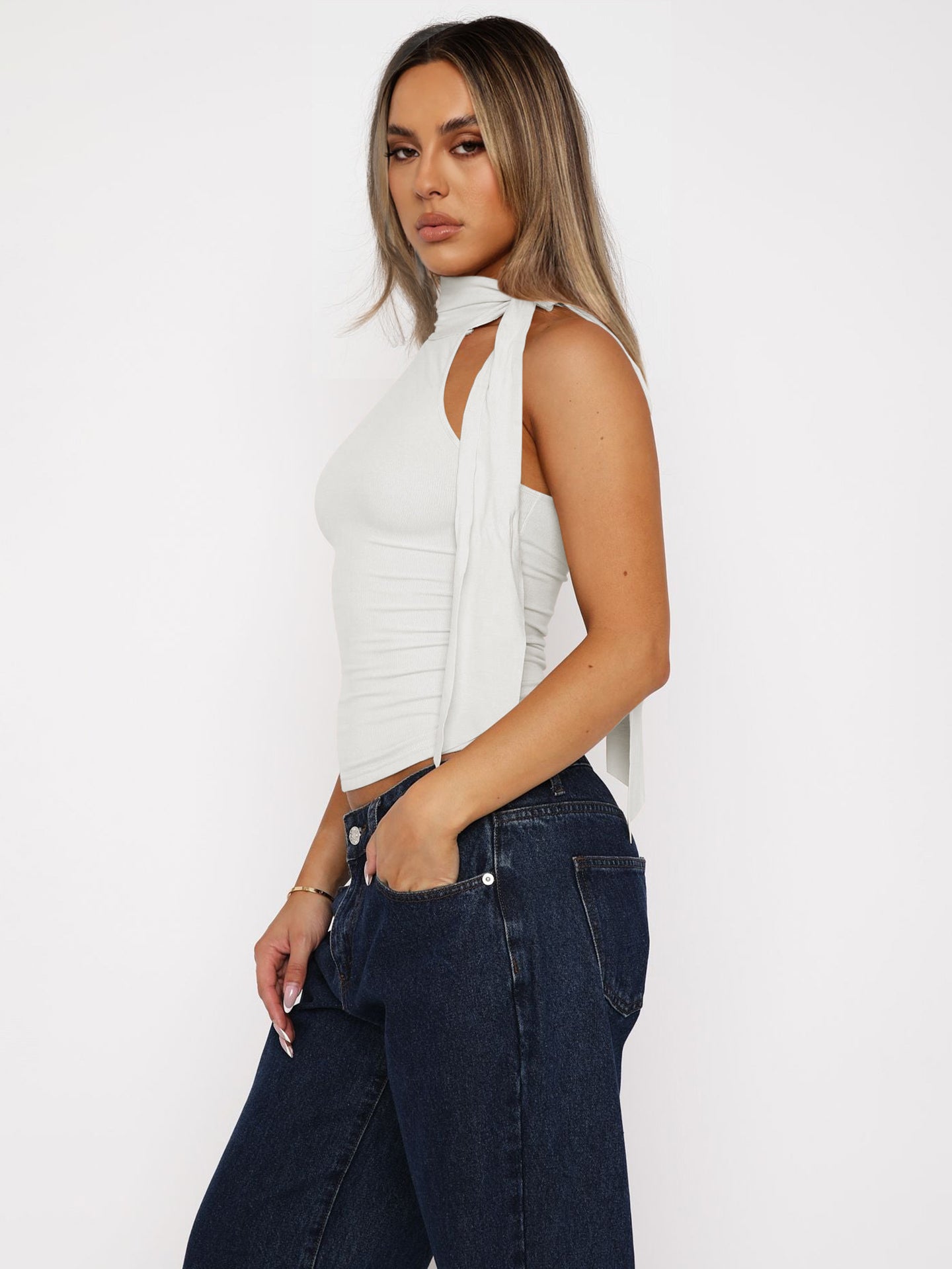 Women Solid Tank Crop Top