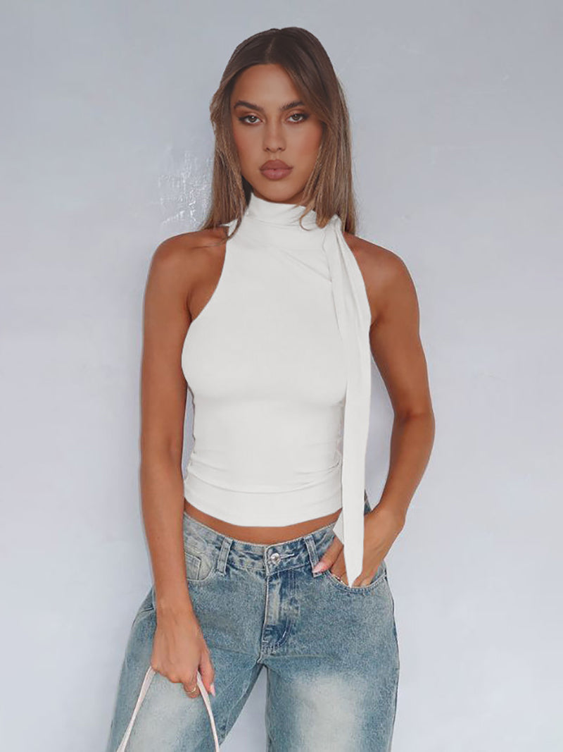 Women Solid Tank Crop Top
