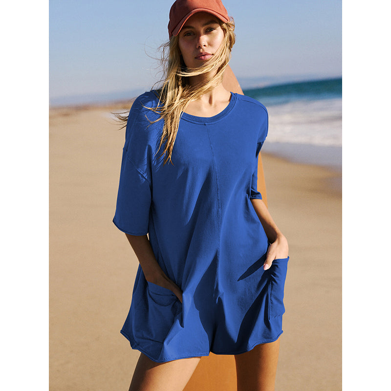 Blue Drop Shoulder