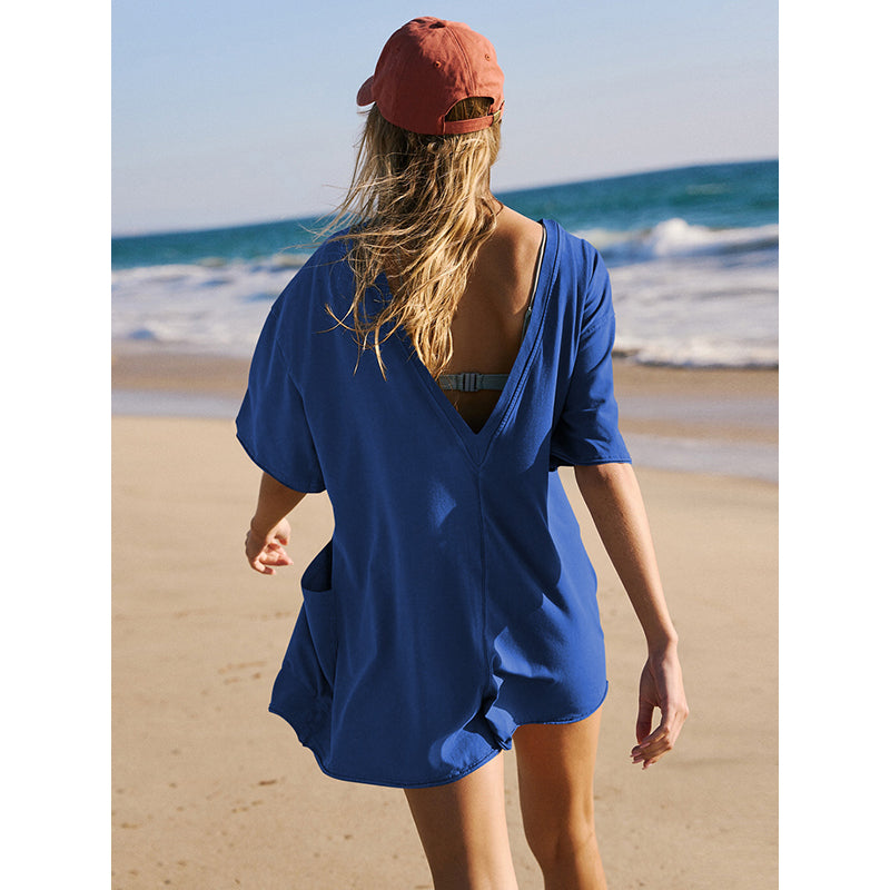 Blue Drop Shoulder