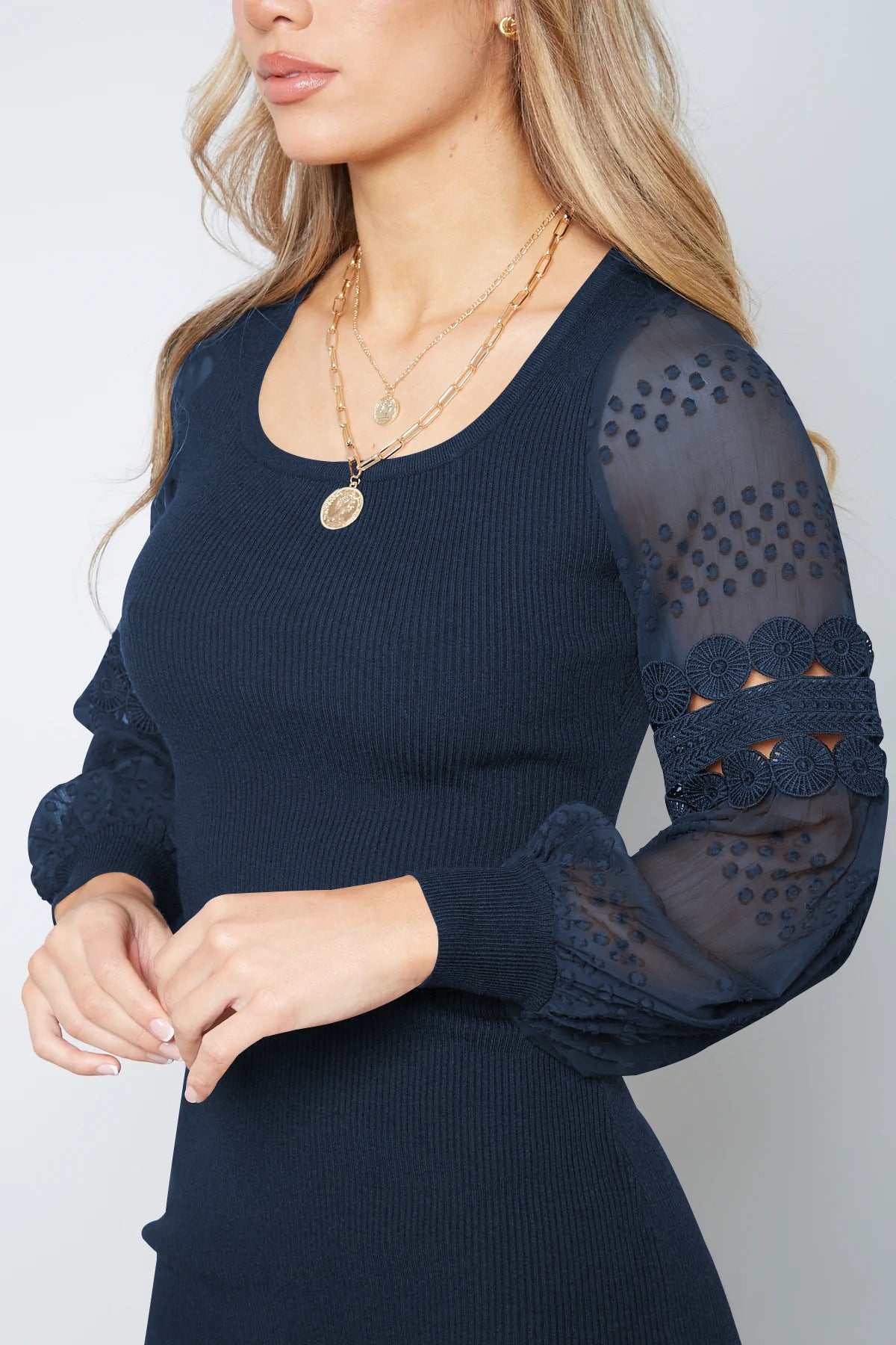 Round Neck Sheath Dress
