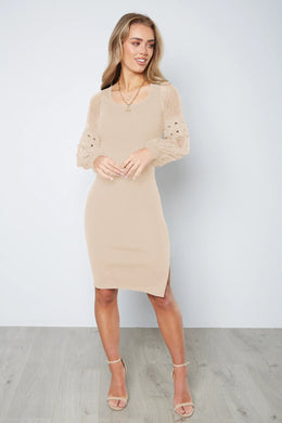 Bishop Sleeves Bodycon Dress
