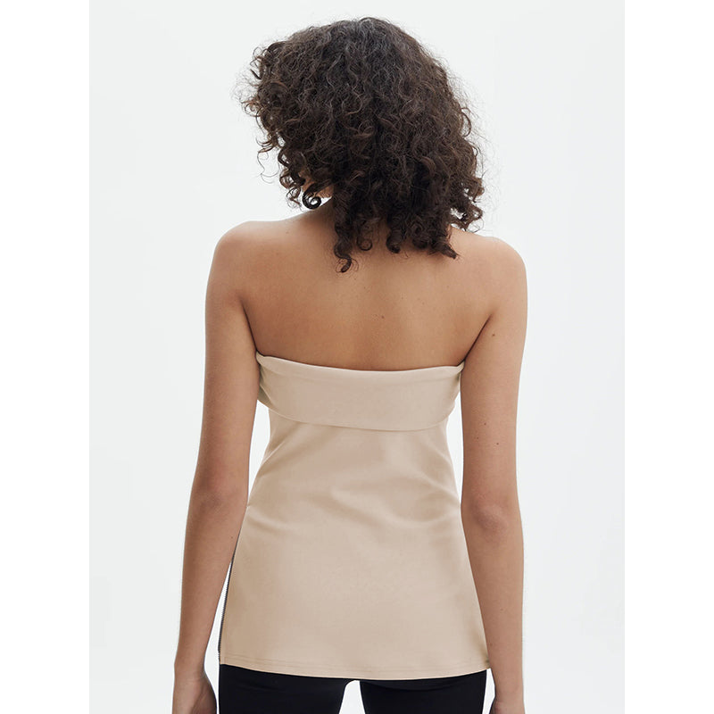 Half Shoulder Tube Longline Top