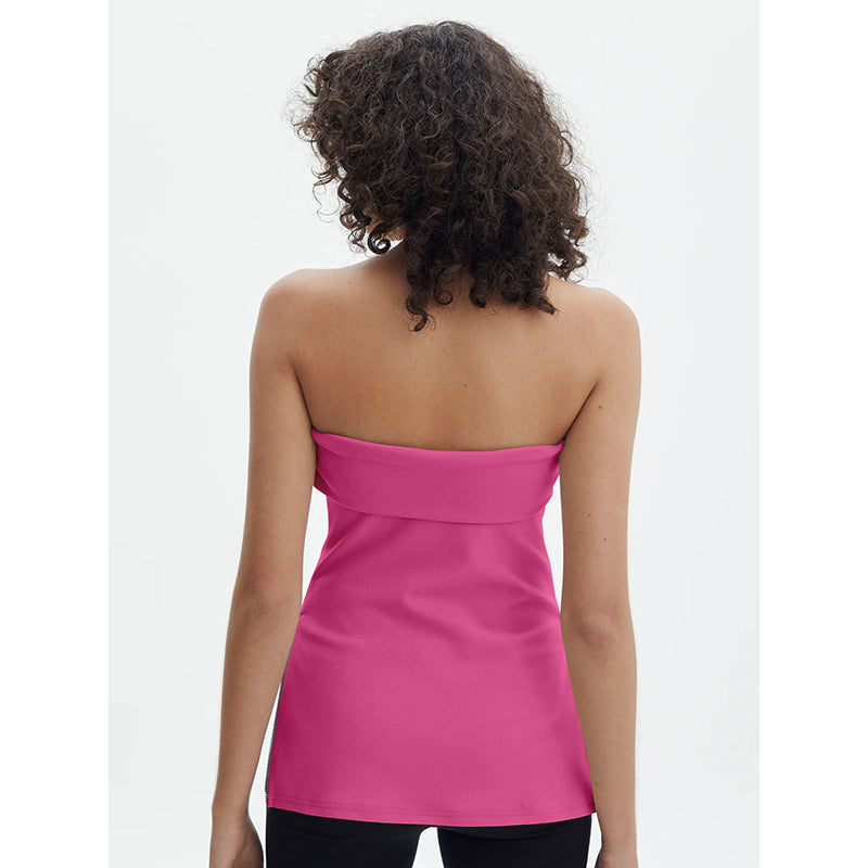 Fuchsia Strapless Tube Top - Party Wear