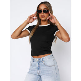 Black Fitted Crop Top