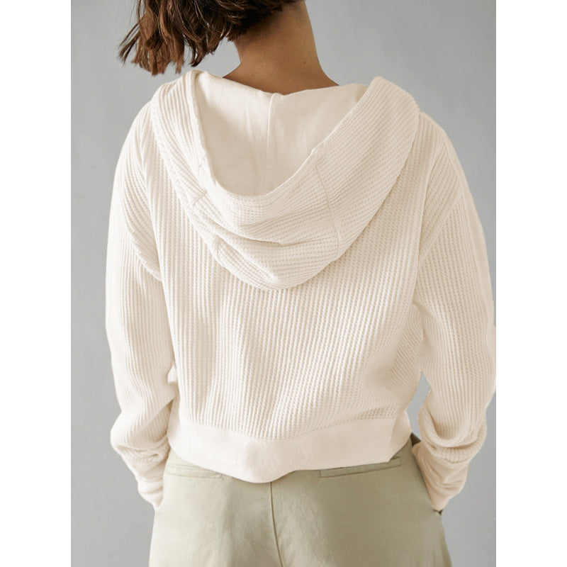Beige Collarless Bomber Jacket