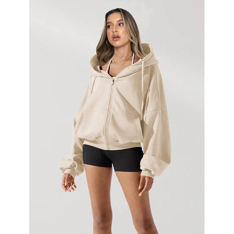 Hooded Crop Windcheater Jacket