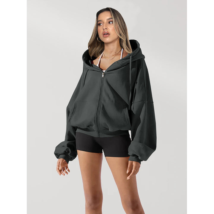 Grey Windcheater Hooded Bomber Jacket