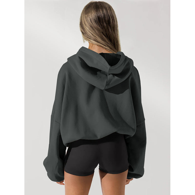 Grey Windcheater Hooded Bomber Jacket