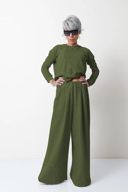 Women Solid T-Shirt & Palazzo