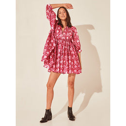 Floral Printed Fit & Flare Mini Dress