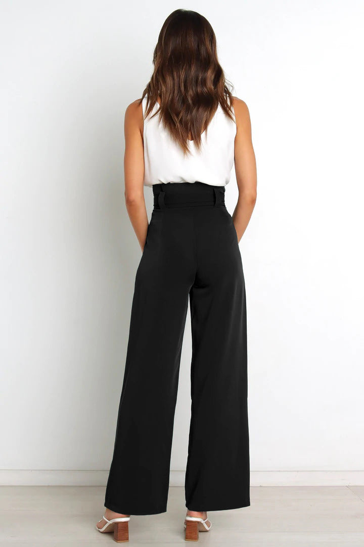 Women Black Mom Fit Trousers