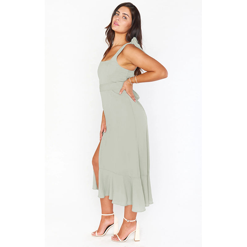 Shoulder Strap A-Line Dress
