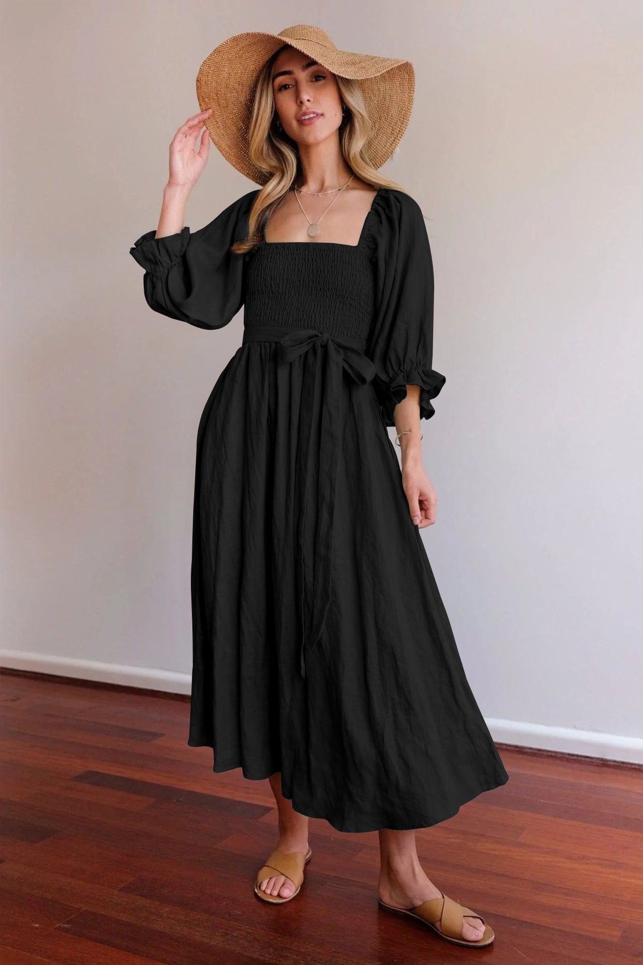 Fit & Flare Midi Dress