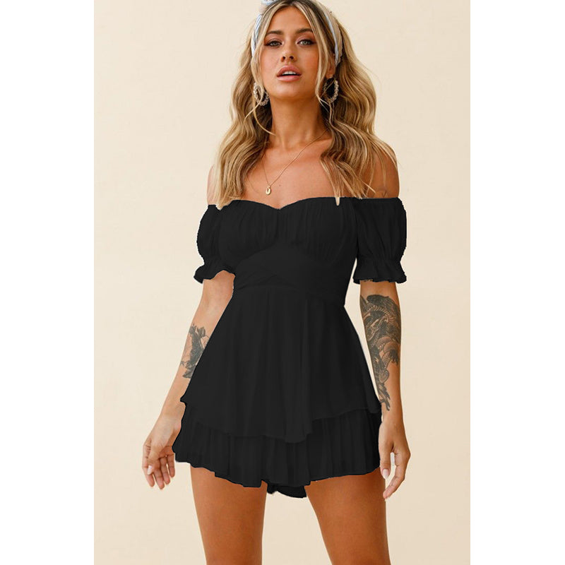 Off-Shoulder Layered Dress