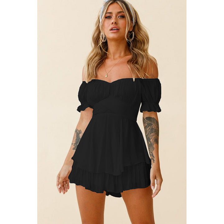 Off-Shoulder Layered Dress