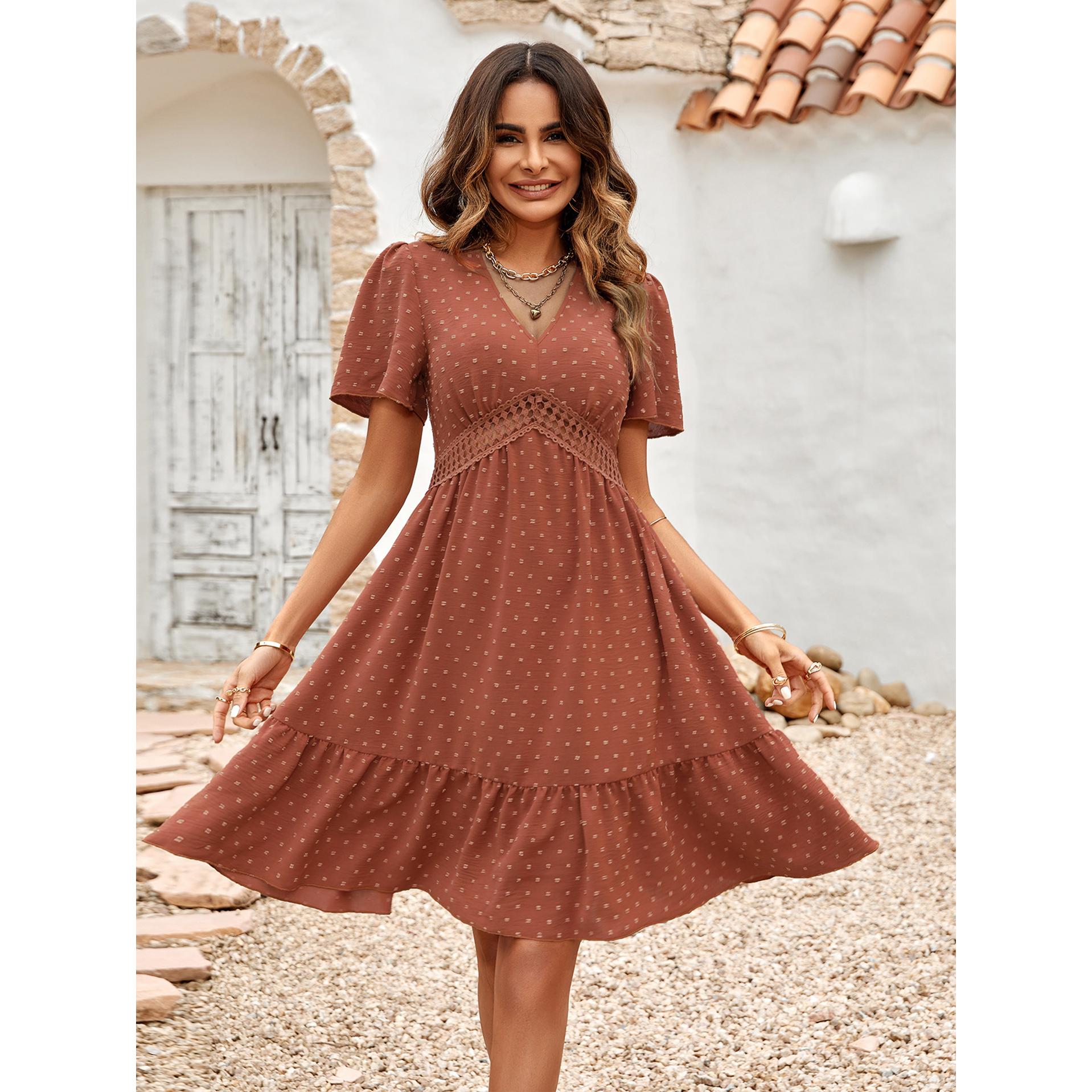 Short Sleeves A-Line Dress