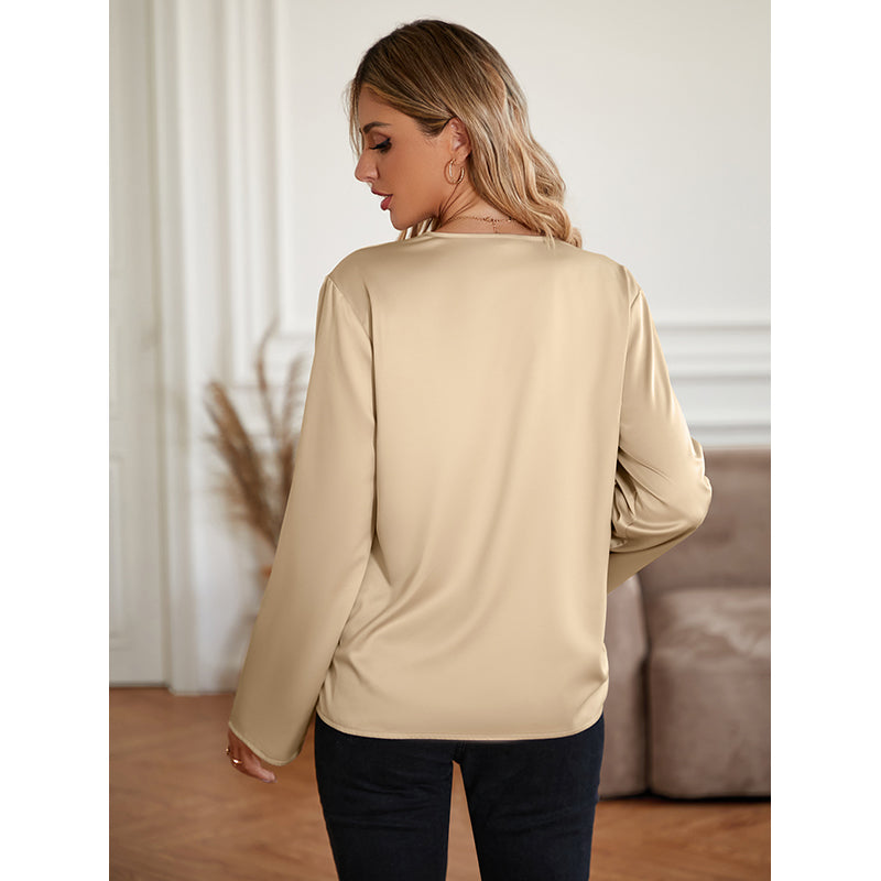 Beige Regular Fit Collarless Casual Shirt