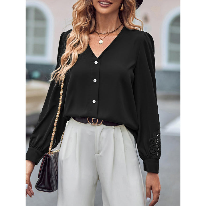 Women Collarless Solid Casual Shirt