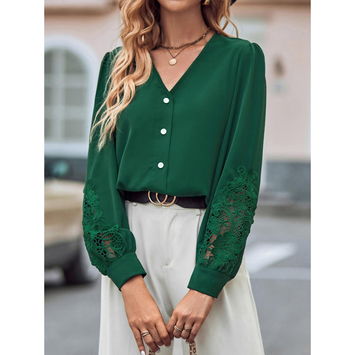 Women Collarless Solid Casual Shirt