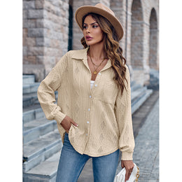 Beige Self Design Casual Shirt