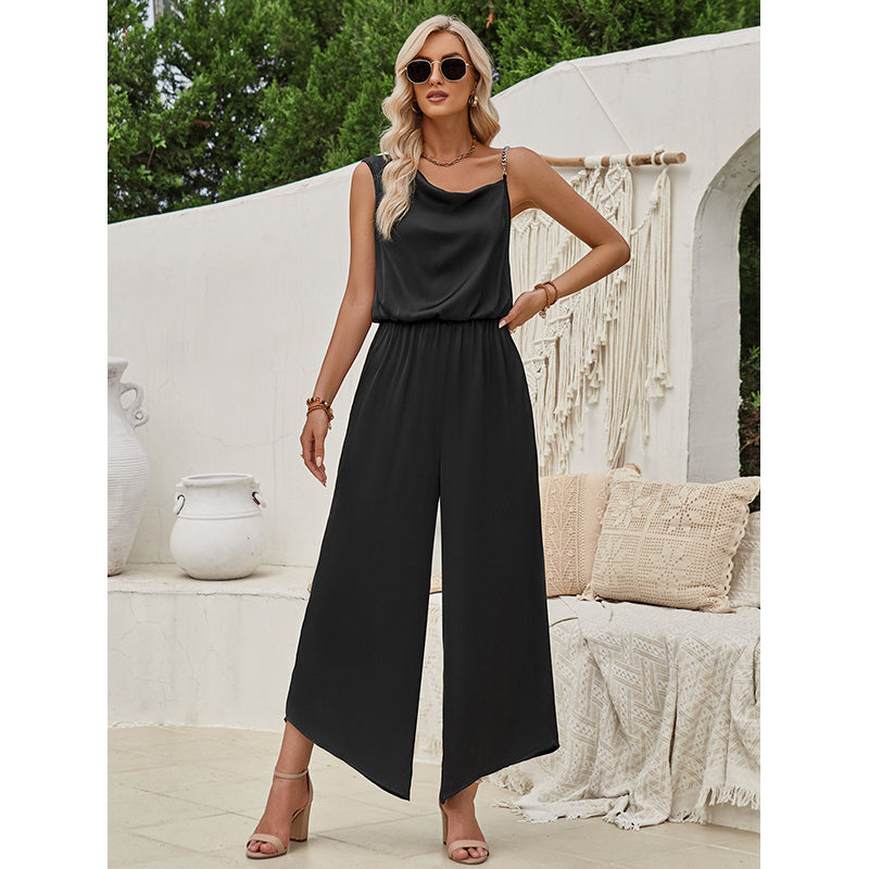 Cowl Neck Basic Jumpsuit