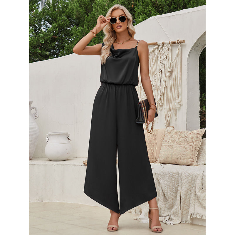 Cowl Neck Basic Jumpsuit