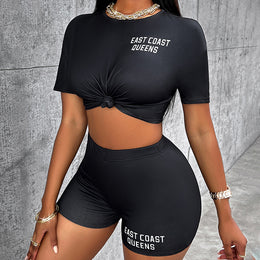 East Coast Queens Round Neck T-Shirt & Shorts Co-Ords