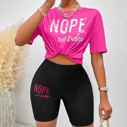 Casual Printed T-Shirt & Shorts Co-Ords