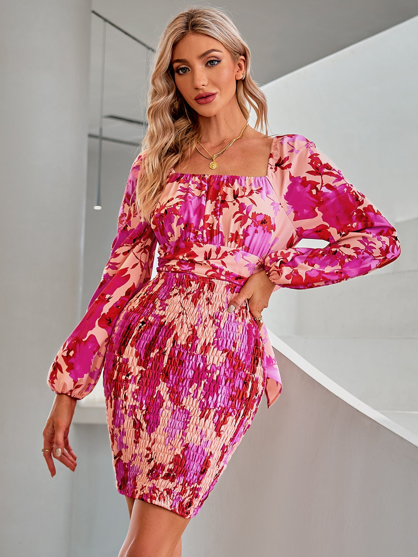 Square Neck Bodycon Dress