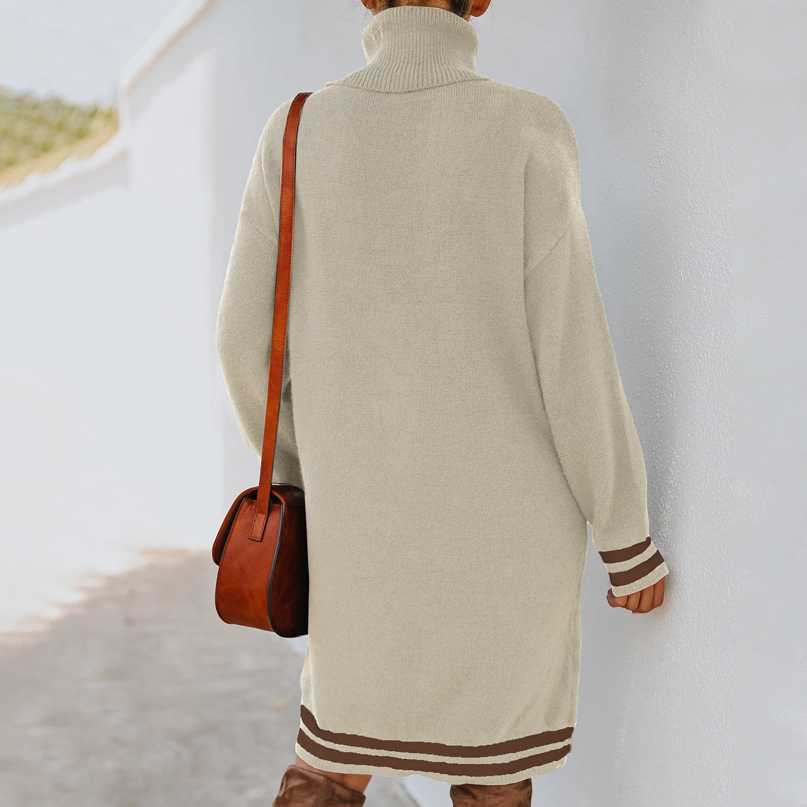 Mock Neck Sweater Dress