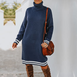 Turtul Neck Sweater Dress