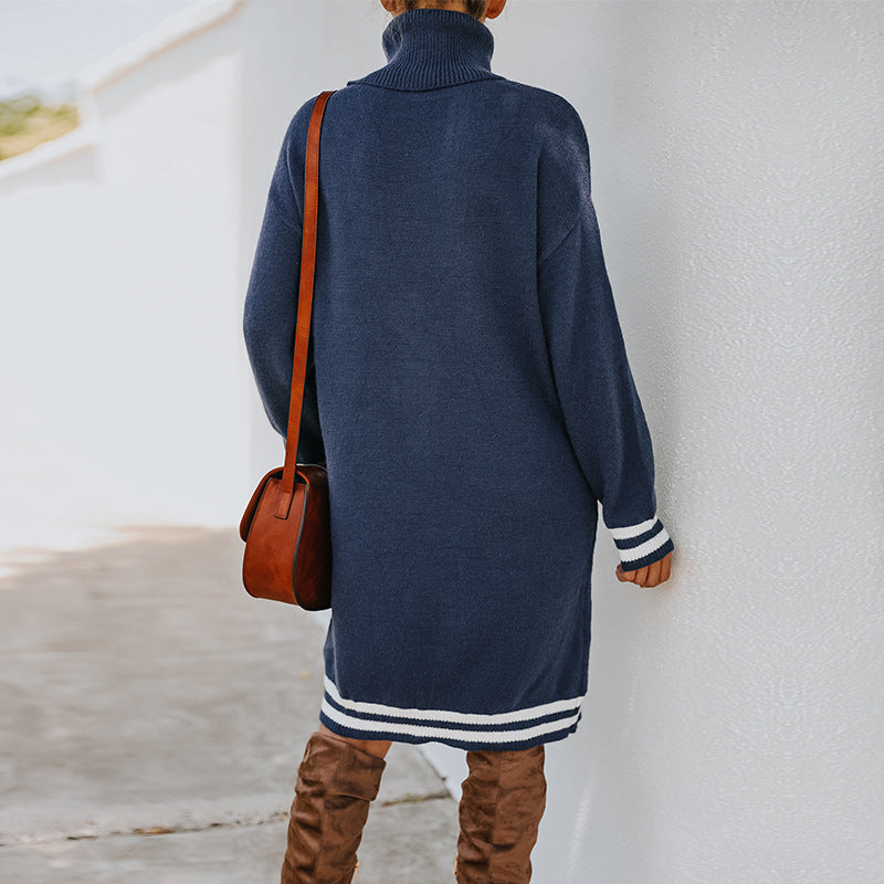 Turtul Neck Sweater Dress