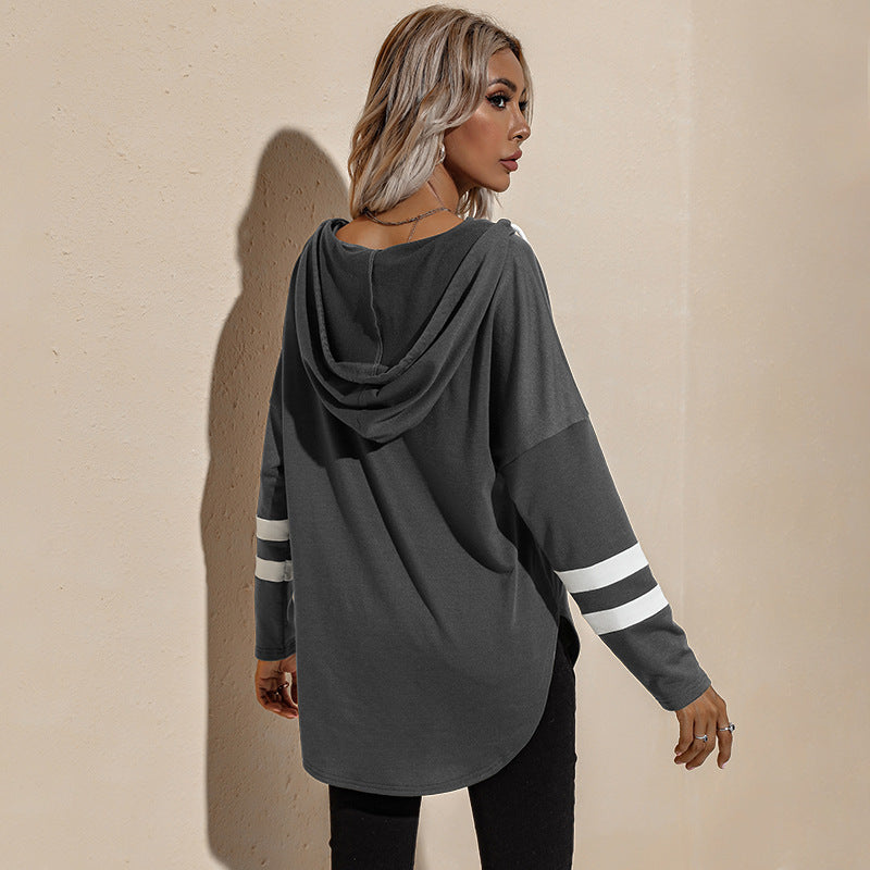 Women Grey Hooded Sweatshirt