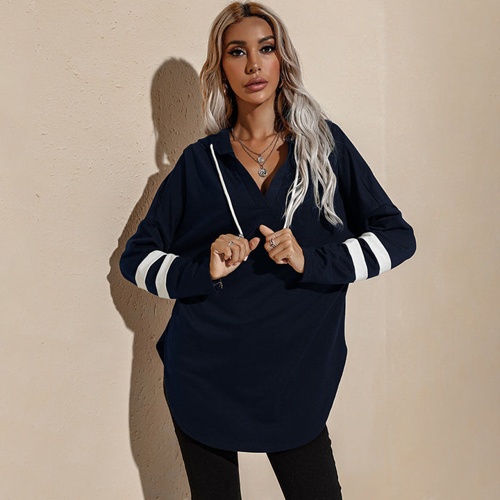Women Blue Solid Sweatshirt