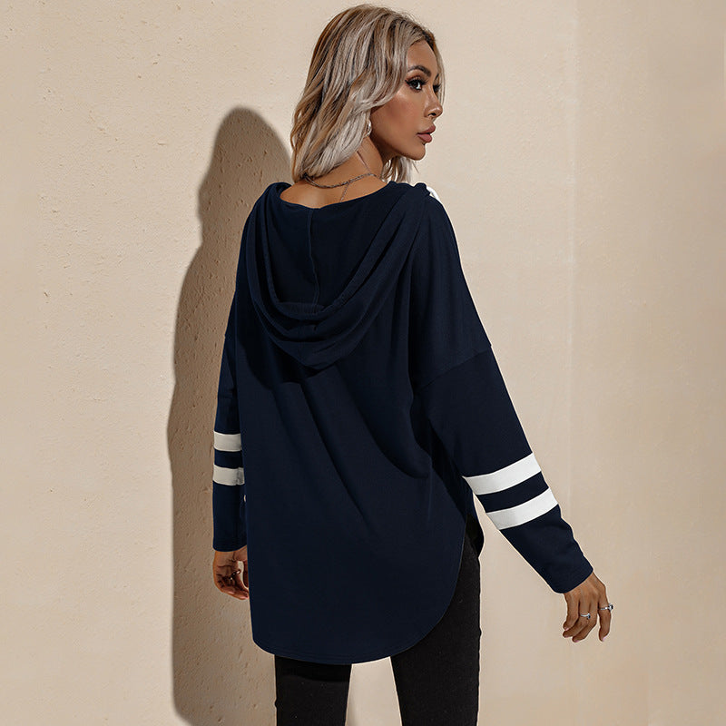 Women Blue Solid Sweatshirt