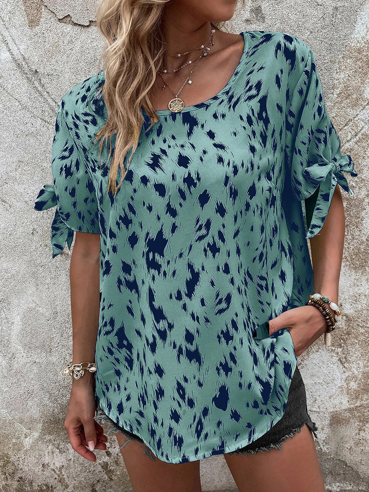Green Abstract Printed Top
