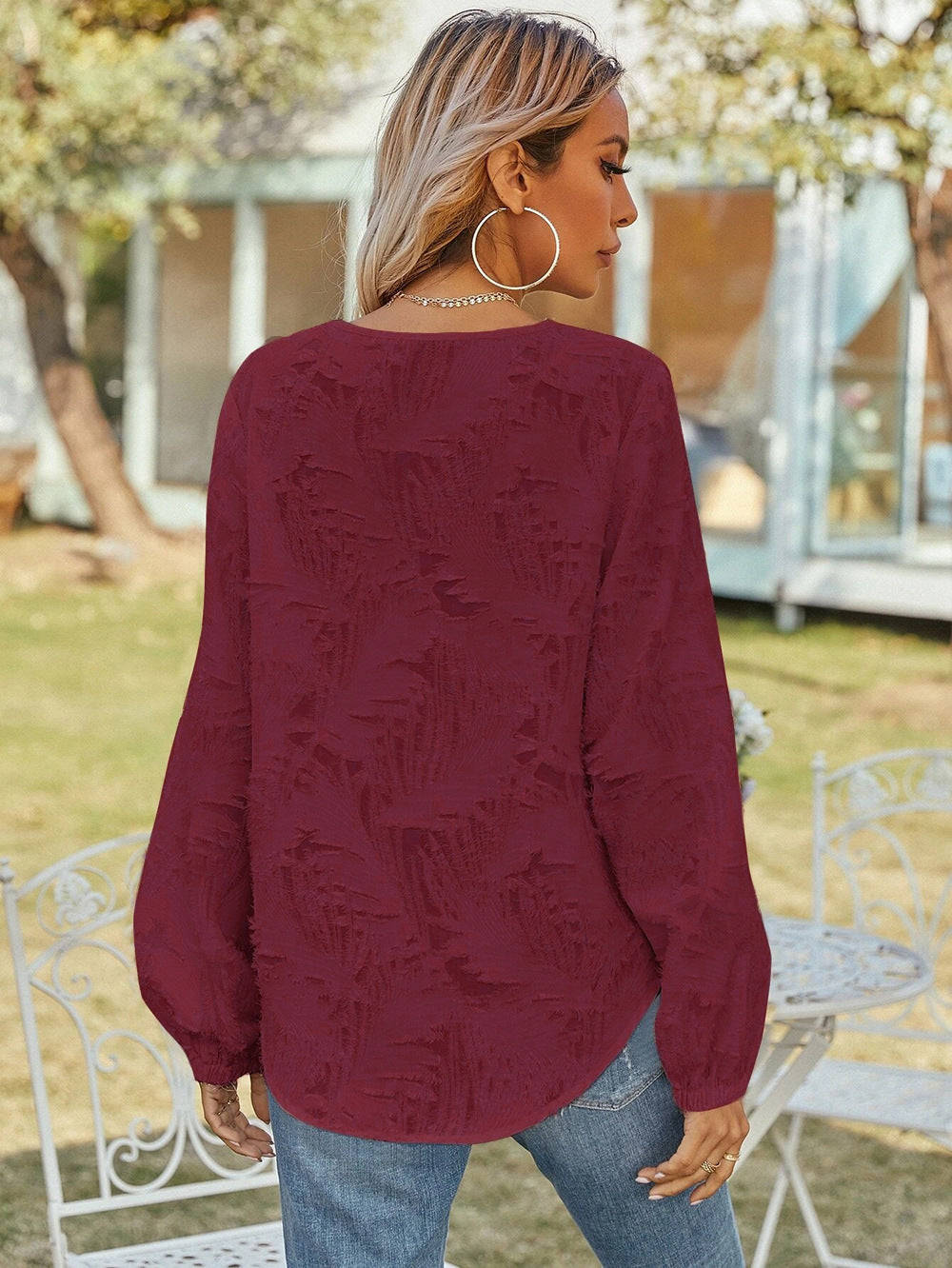 Woman Maroon Top