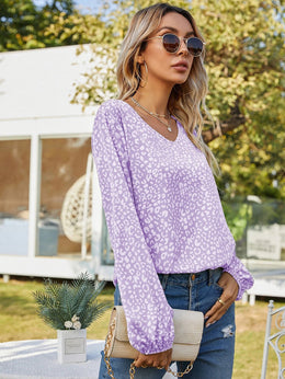 Purple & thistle Print Top