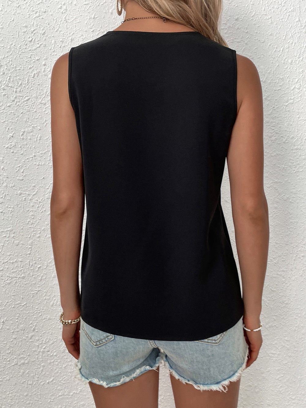 Women Black Solid Top