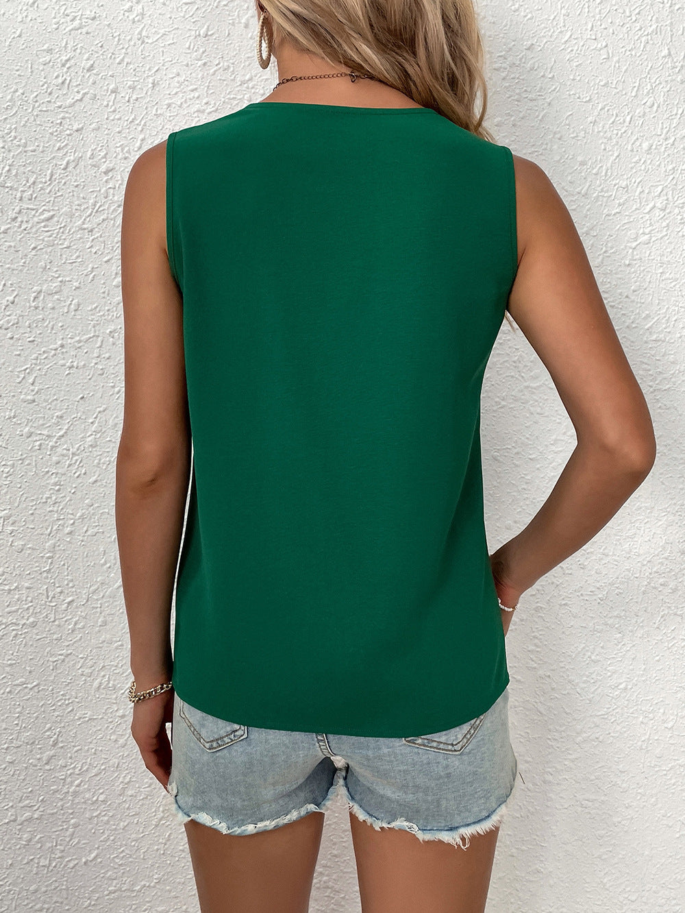 Green & White Regular Top