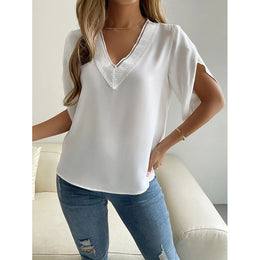 V-Neck Flared Sleeves Top