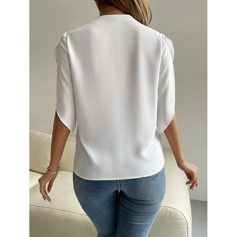 V-Neck Flared Sleeves Top