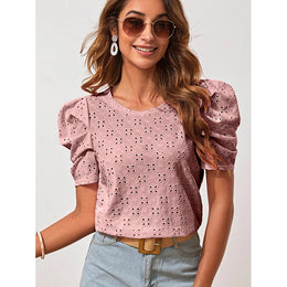Pink Puff Sleeve Top