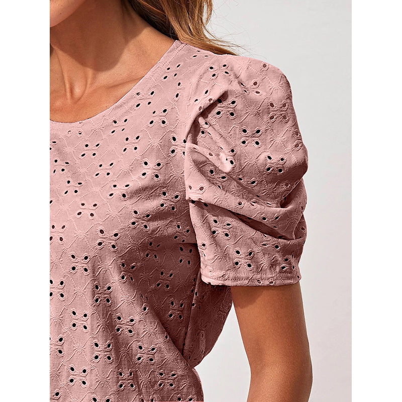 Pink Puff Sleeve Top