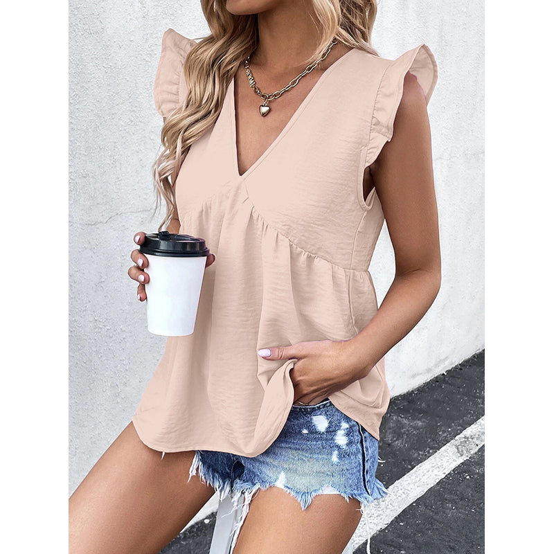 Flutter Sleeve Empire Top