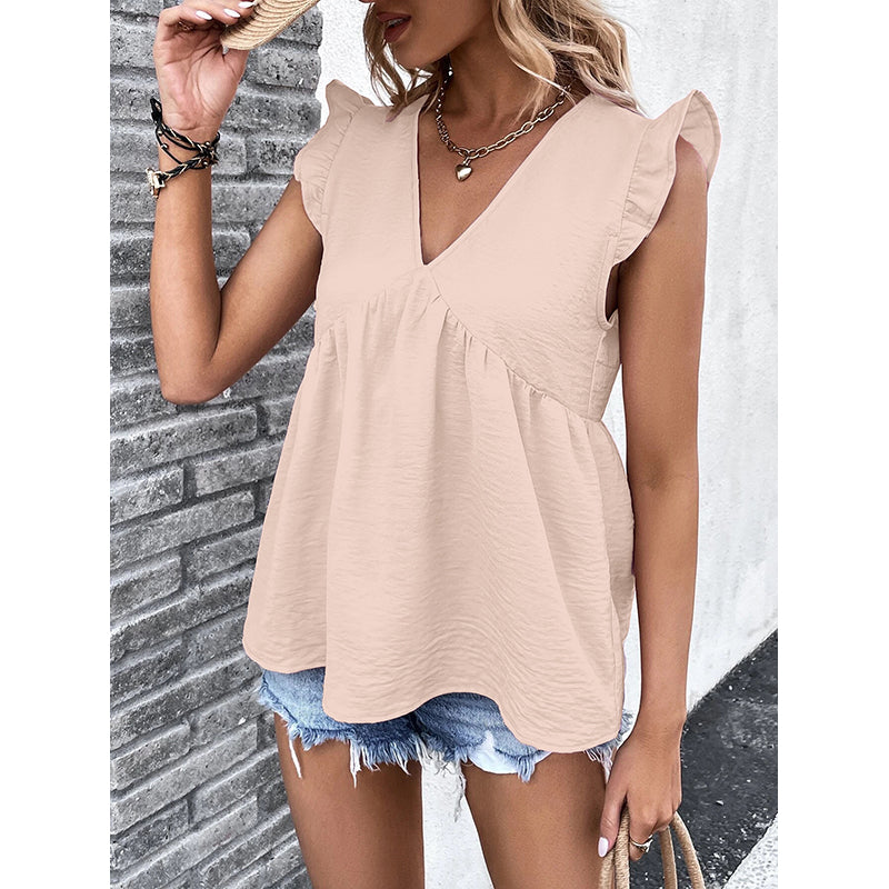 Flutter Sleeve Empire Top
