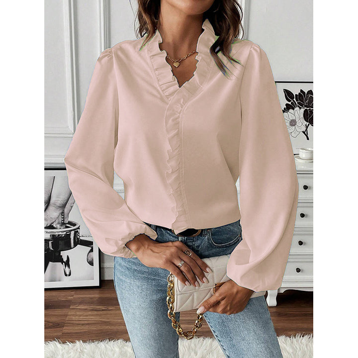 Beige Spread Collar Casual Shirt