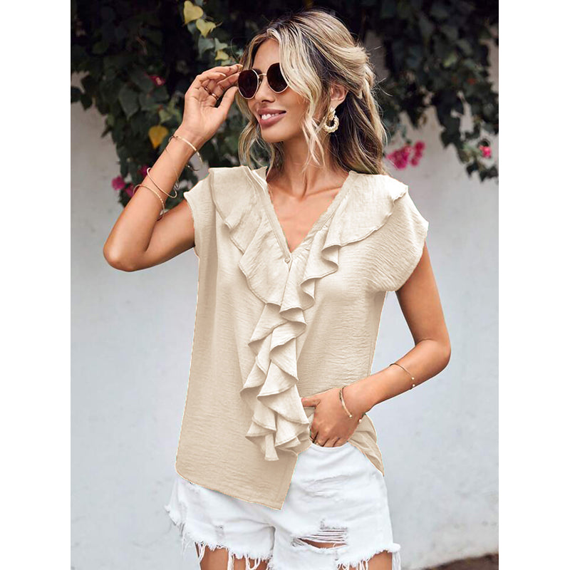 Women Flutter Sleeve Top